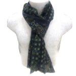 Alley Docks 963: Sciarpa dis geometrico 100%Lana - col. blu-verde