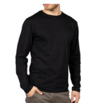 Gianni Lupo T-shirt manica lunga girocollo Ultra soft - col. Nero
