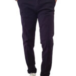 MK Pantalone chino micro disegno Unito - Blue