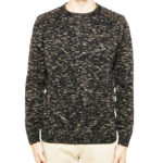 Consenso: Maglia girocollo raglan collo rollino - Nero -B.co