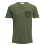 Markup t-shirt jersey fiammato TFR con tasca fantasia applicata  col. Militare