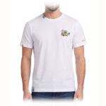 Markup - T-shirt jersey unito cotone dettagli patchwork - col. Bianco