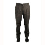 Alley Docks - Pantalaccio in puro lino carrot fit con pinces - Olive Green