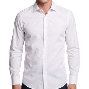 Free Man - Contonuativo - Camicia collo Francese cotone elasticizzato  UNI - Bianco
